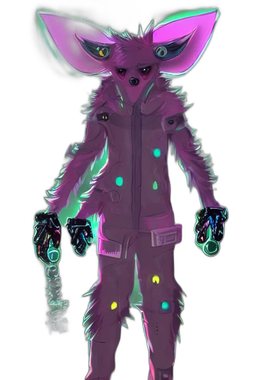jacket, mask, creature, staff transparent PNG cut-out