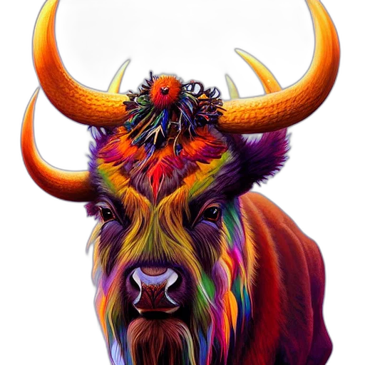 animal, mask, fantasy art, photorealistic transparent PNG cut-out
