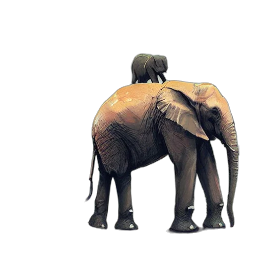 animal, creature, umbrella, 3d render transparent PNG cut-out