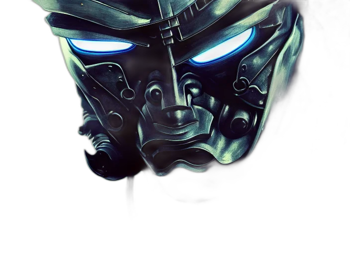 mask, robot, face, concept art transparent PNG cut-out