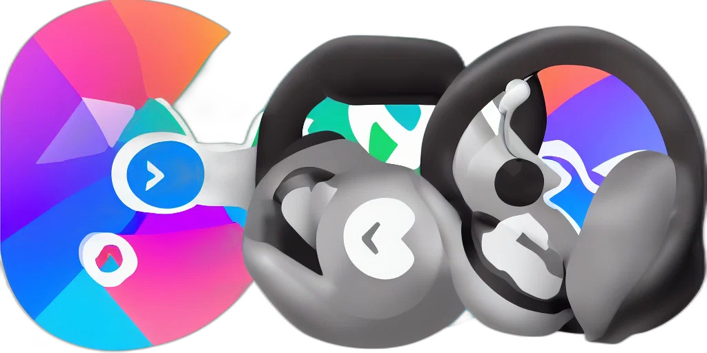 3d render, vaporwave, concept art, colorful transparent PNG cut-out