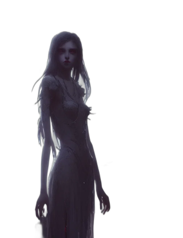 dress, creature, staff, face transparent PNG cut-out