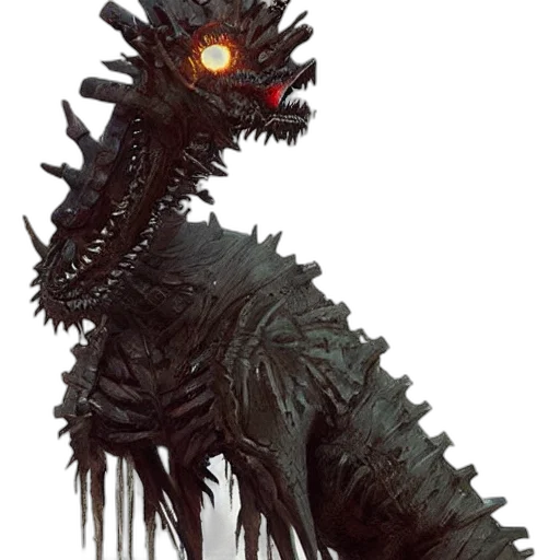 dragon, creature, staff, animal transparent PNG cut-out