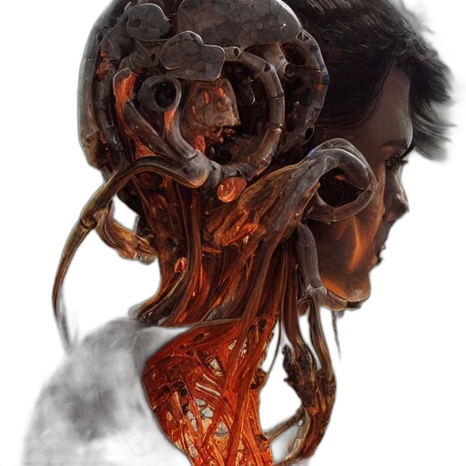 hair, mask, creature, face transparent PNG cut-out