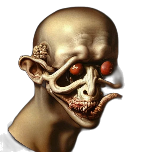 face, mask, robot, creature transparent PNG cut-out