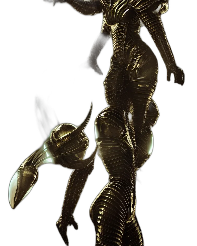 robot, creature, staff, weapon transparent PNG cut-out