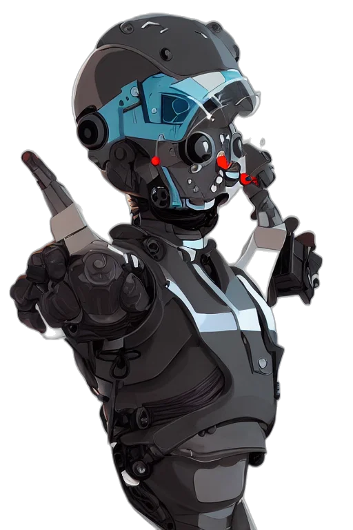 robot, staff, weapon, mask transparent PNG cut-out