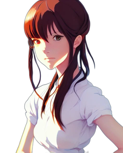 staff, face, dress, hair transparent PNG cut-out