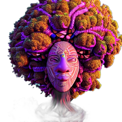 crown, mask, hair, face transparent PNG cut-out