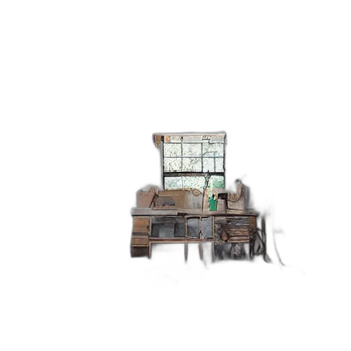 furniture, 3d render, photorealistic, pixel art transparent PNG cut-out