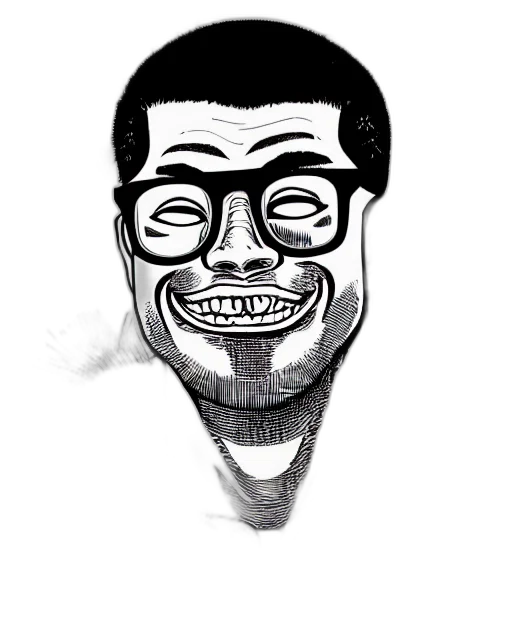 face, staff, cartoon, comic book art transparent PNG cut-out