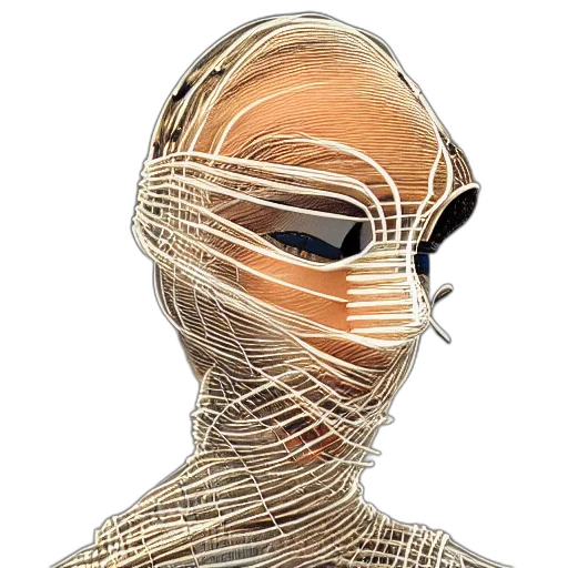 mask, hair, face, jewelry transparent PNG cut-out