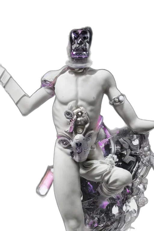 robot, mask, creature, 3d render transparent PNG cut-out