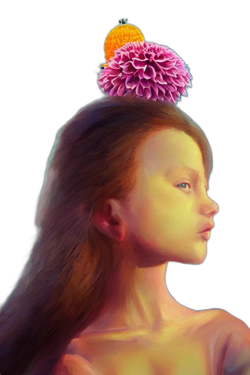 crown, hair, face, mask transparent PNG cut-out