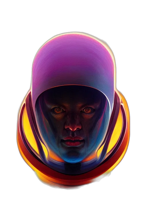 face, mask, robot, creature transparent PNG cut-out