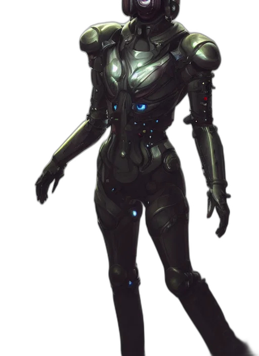 robot, concept art, cyberpunk, 3d render transparent PNG cut-out