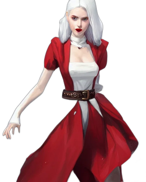 dress, staff, concept art, fantasy art transparent PNG cut-out