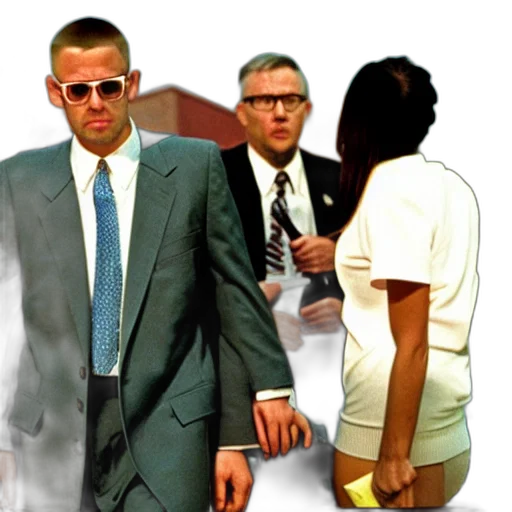 jacket, city street, film, still transparent PNG cut-out