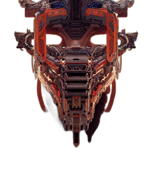 mask, robot, face, crown transparent PNG cut-out