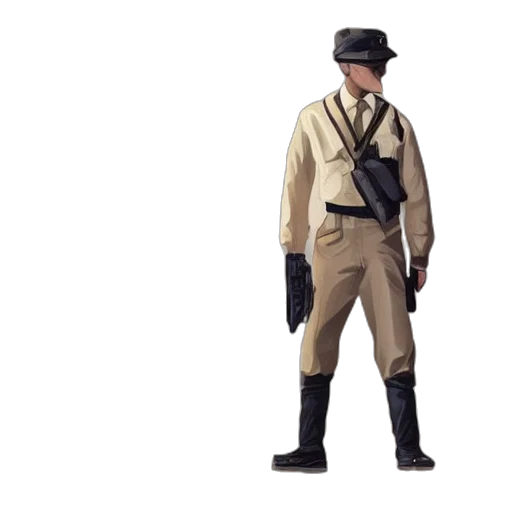 staff, jacket, hat, concept art transparent PNG cut-out