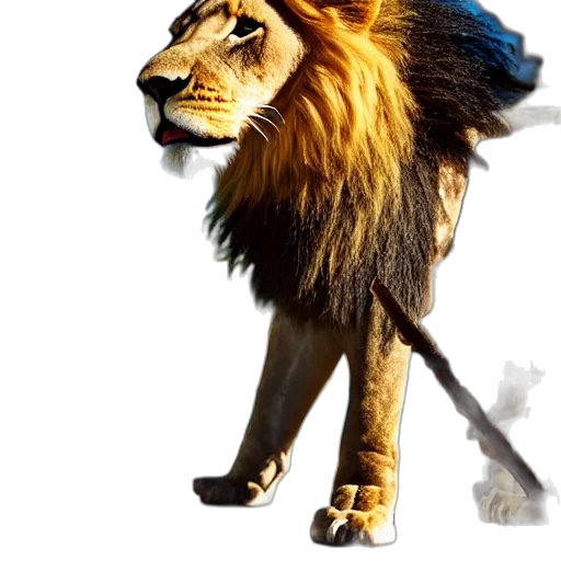 animal, crown, staff, creature transparent PNG cut-out