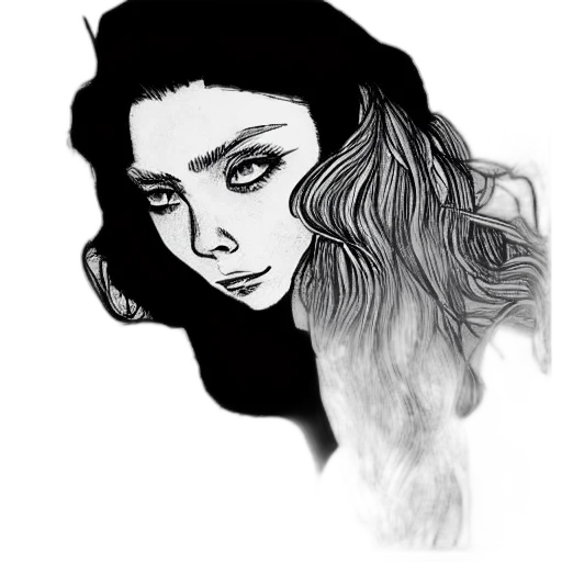 face, hair, mask, creature transparent PNG cut-out