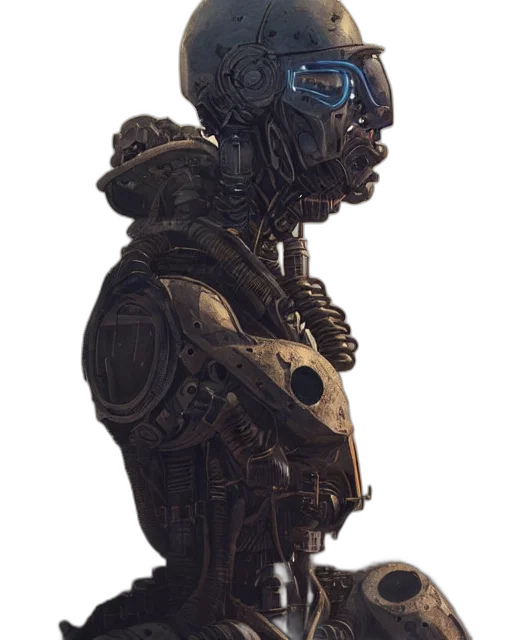 robot, face, mask, weapon transparent PNG cut-out