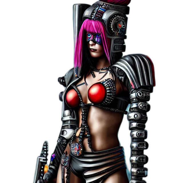 robot, weapon, cyberpunk, concept art transparent PNG cut-out