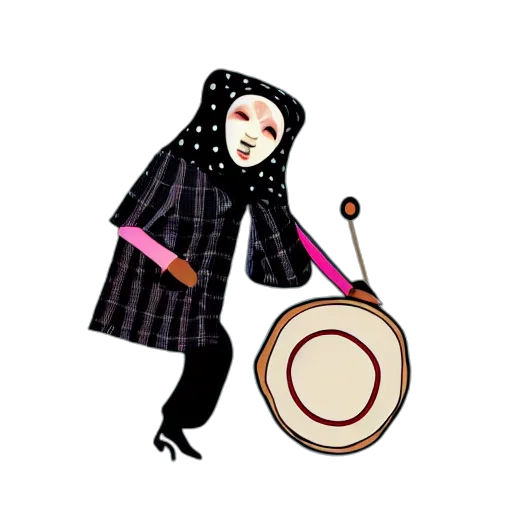 mask, staff, creature, umbrella transparent PNG cut-out