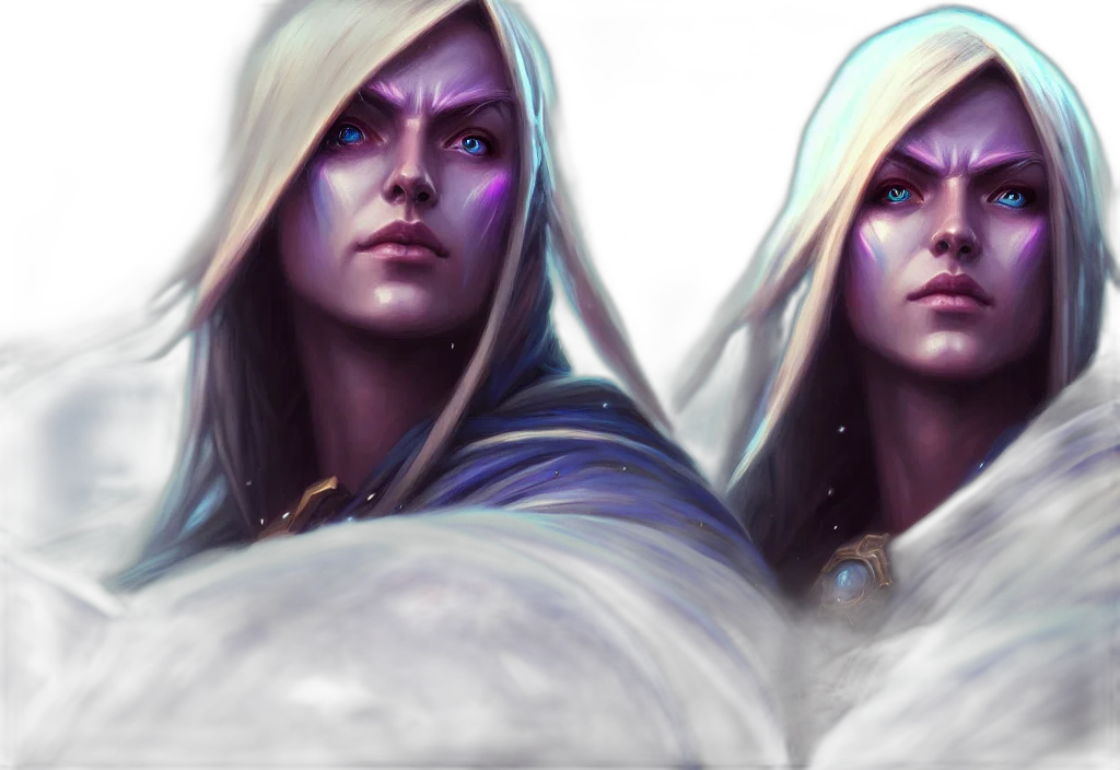 face, fantasy art, concept art, photorealistic transparent PNG cut-out