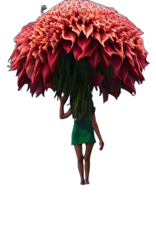 flower, umbrella, hat, crown transparent PNG cut-out