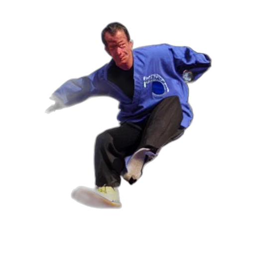 jacket, shoes, staff, creature transparent PNG cut-out