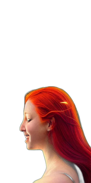 hair, face, crown, staff transparent PNG cut-out