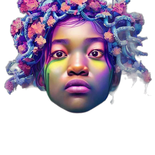 crown, face, mask, hair transparent PNG cut-out