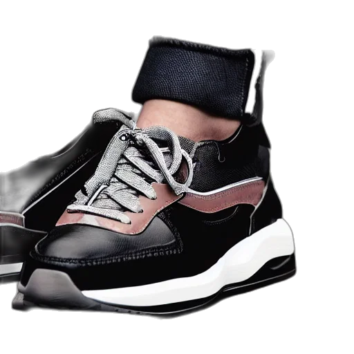 shoes, photorealistic, 3d render, monochrome transparent PNG cut-out