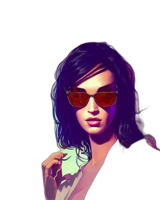 jacket, face, photorealistic, cartoon transparent PNG cut-out