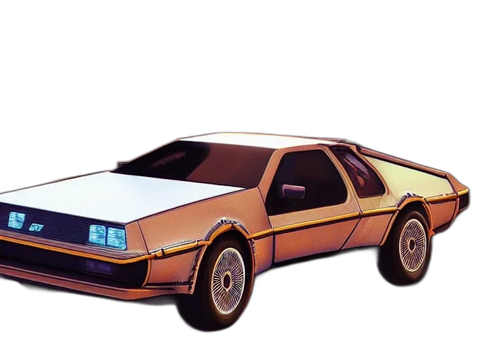 car, concept art, photorealistic, vaporwave transparent PNG cut-out