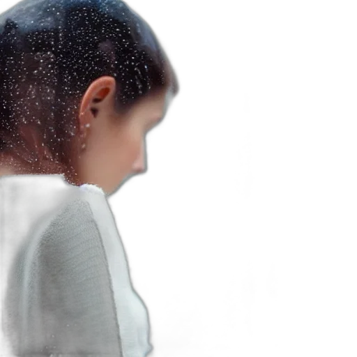 hair, face, robot, 3d render transparent PNG cut-out