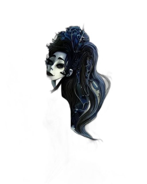 mask, hair, face, crown transparent PNG cut-out
