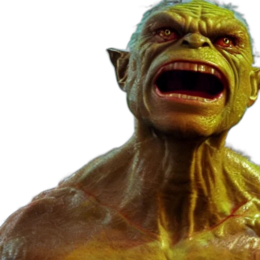 face, creature, mask, 3d render transparent PNG cut-out