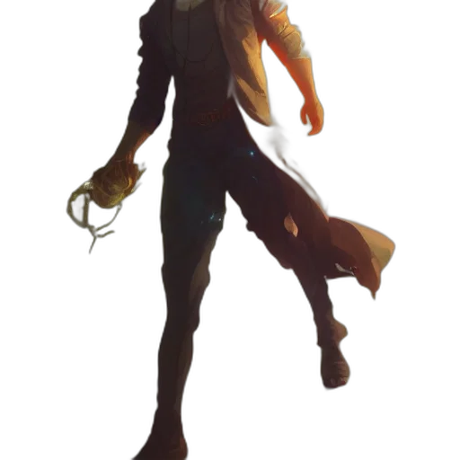 staff, creature, jacket, mask transparent PNG cut-out