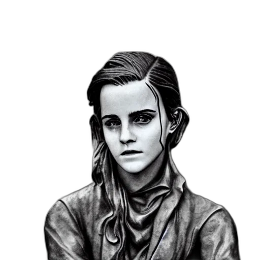face, jacket, hair, staff transparent PNG cut-out