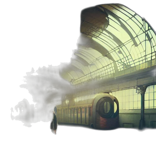 car, building, umbrella, concept art transparent PNG cut-out