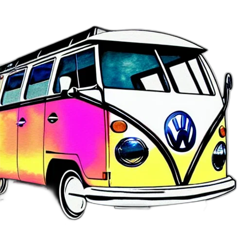 car, cartoon, concept art, watercolor transparent PNG cut-out