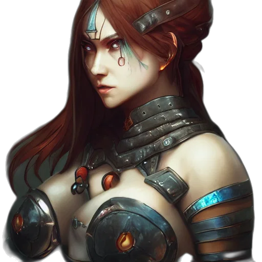 robot, face, fantasy art, concept art transparent PNG cut-out