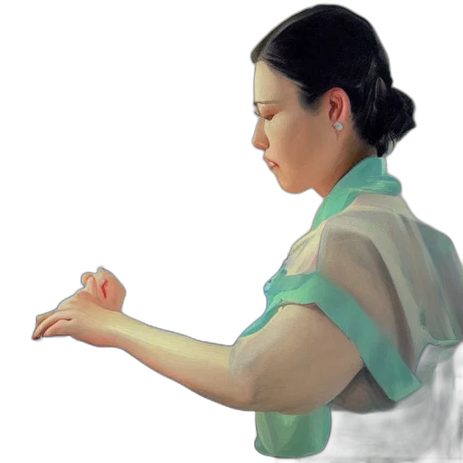 staff, jewelry, oil painting, photorealistic transparent PNG cut-out