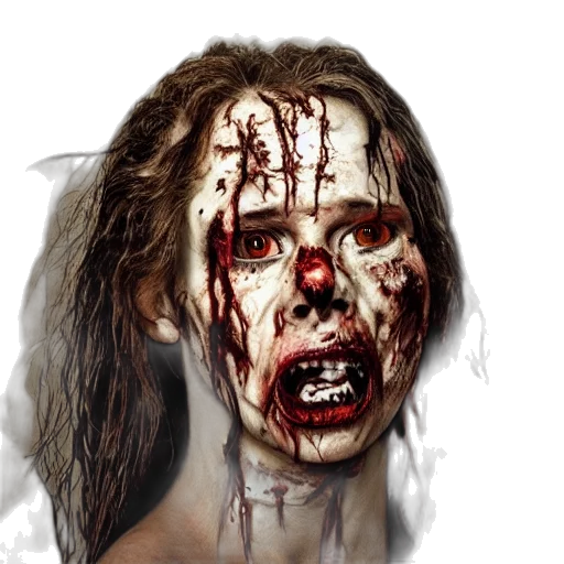 face, mask, creature, photorealistic transparent PNG cut-out