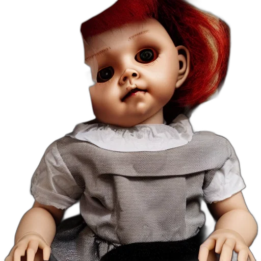 dress, face, creature, staff transparent PNG cut-out