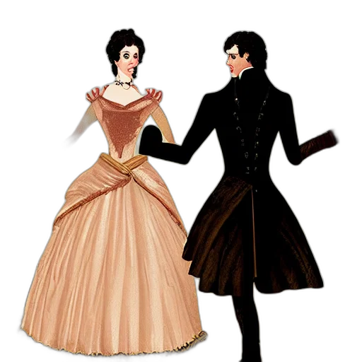 dress, concept art, cartoon, fantasy art transparent PNG cut-out