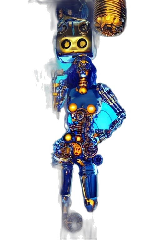 robot, staff, weapon, concept art transparent PNG cut-out